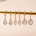 Clear Crystal Huggie Earrings