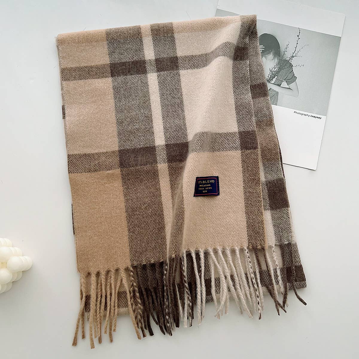 Christmas red & green Tartan Plaid Tassel Scarf-19 colors