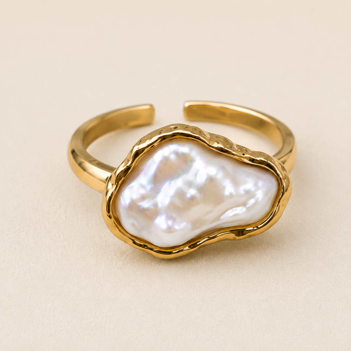 Baroque Pearl Open Ring