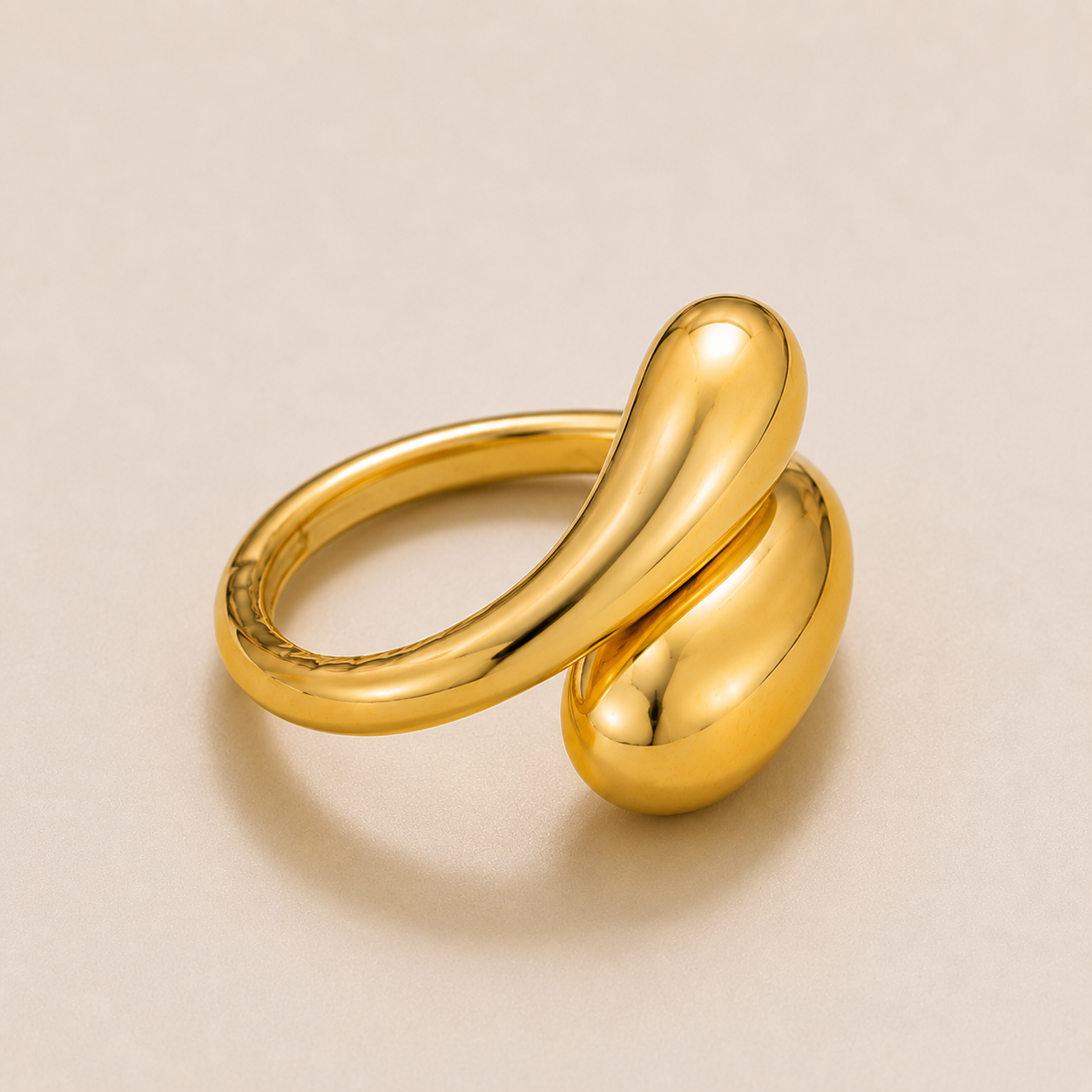 Gold Teardrop Ring