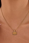 18K Stainless Steel Tarnish-Free Gemstone Necklace