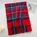Christmas red & green Tartan Plaid Tassel Scarf-19 colors