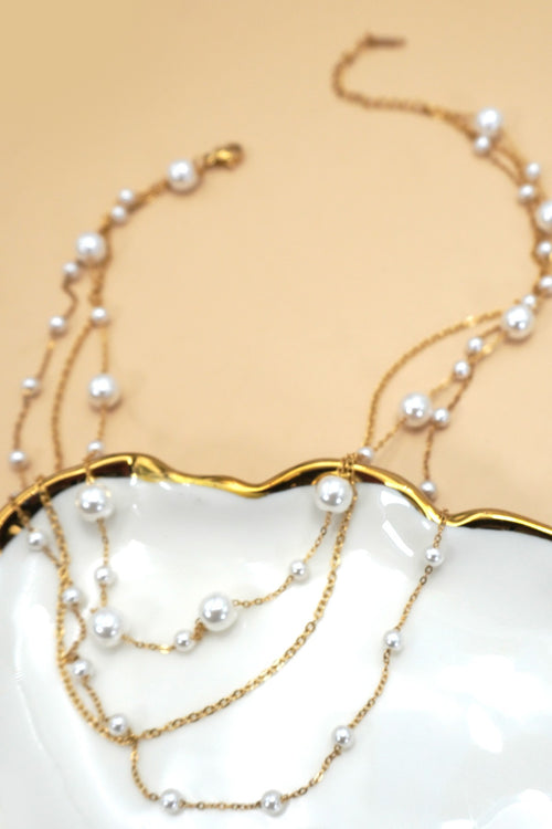 18k Stainless Steel Tarnish Free Layered Necklace
