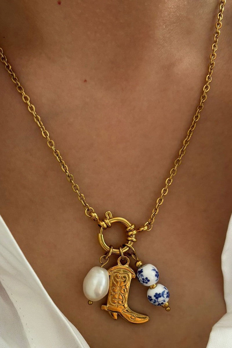 18K Stainless Steel Tarnish-Free Western Necklace