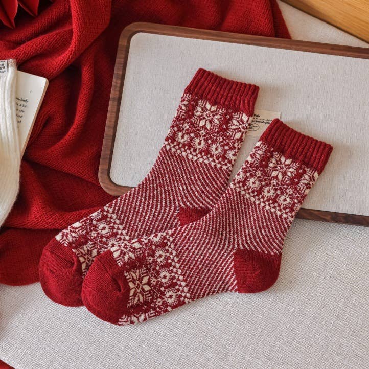 Christmas Fair Isle Socks for Fall/Winter