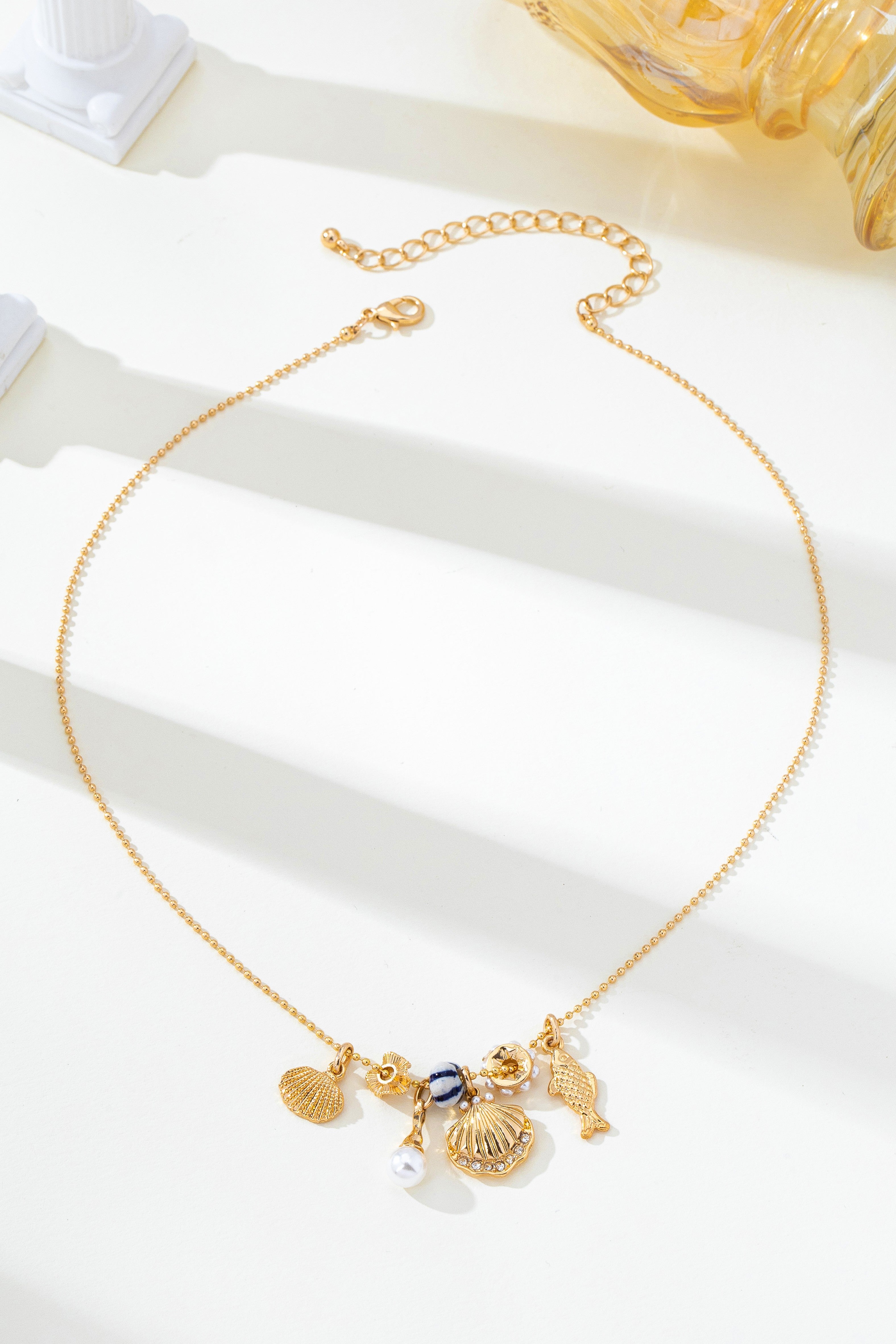 Nautical Charm Ball Chain Necklace