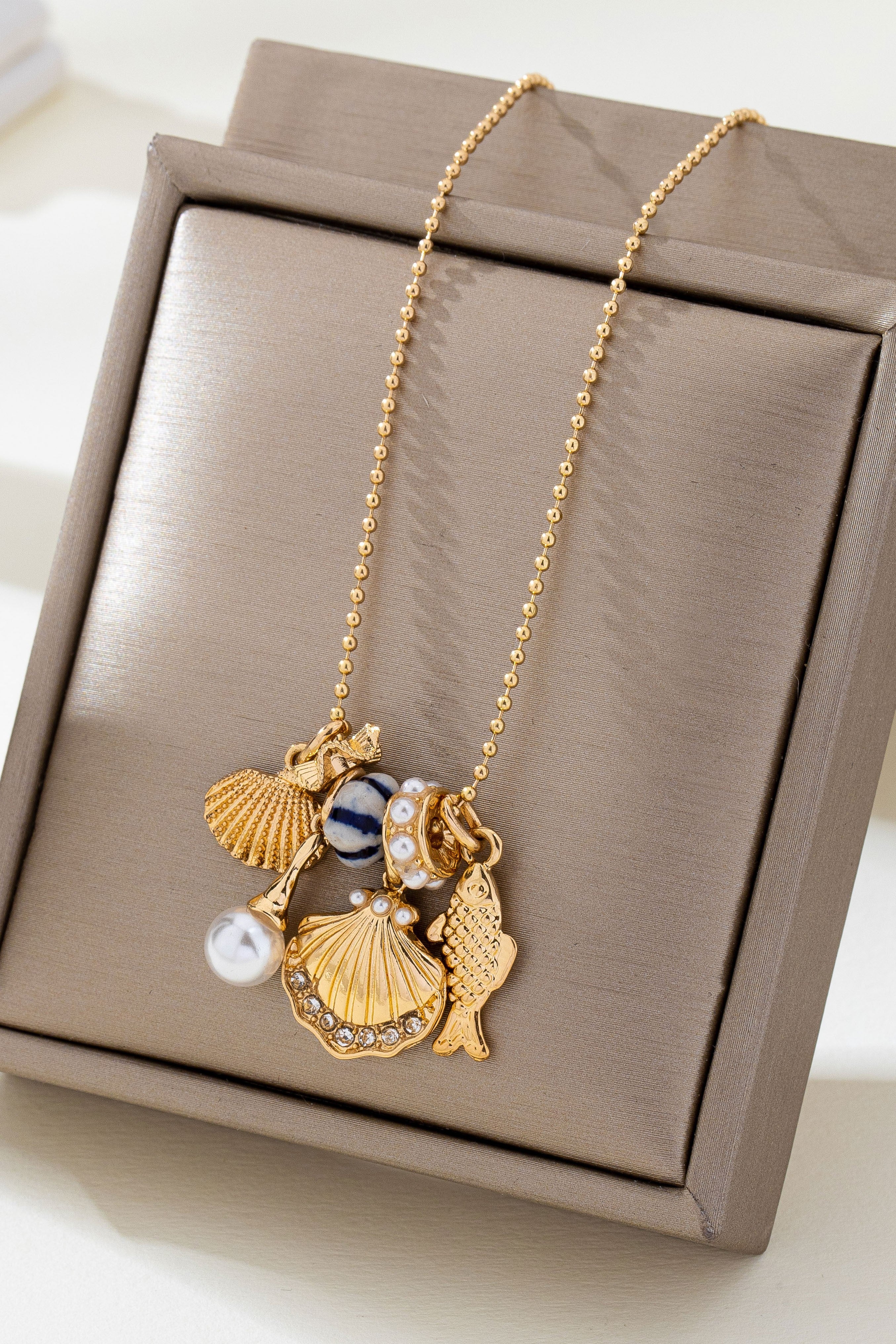 Nautical Charm Ball Chain Necklace
