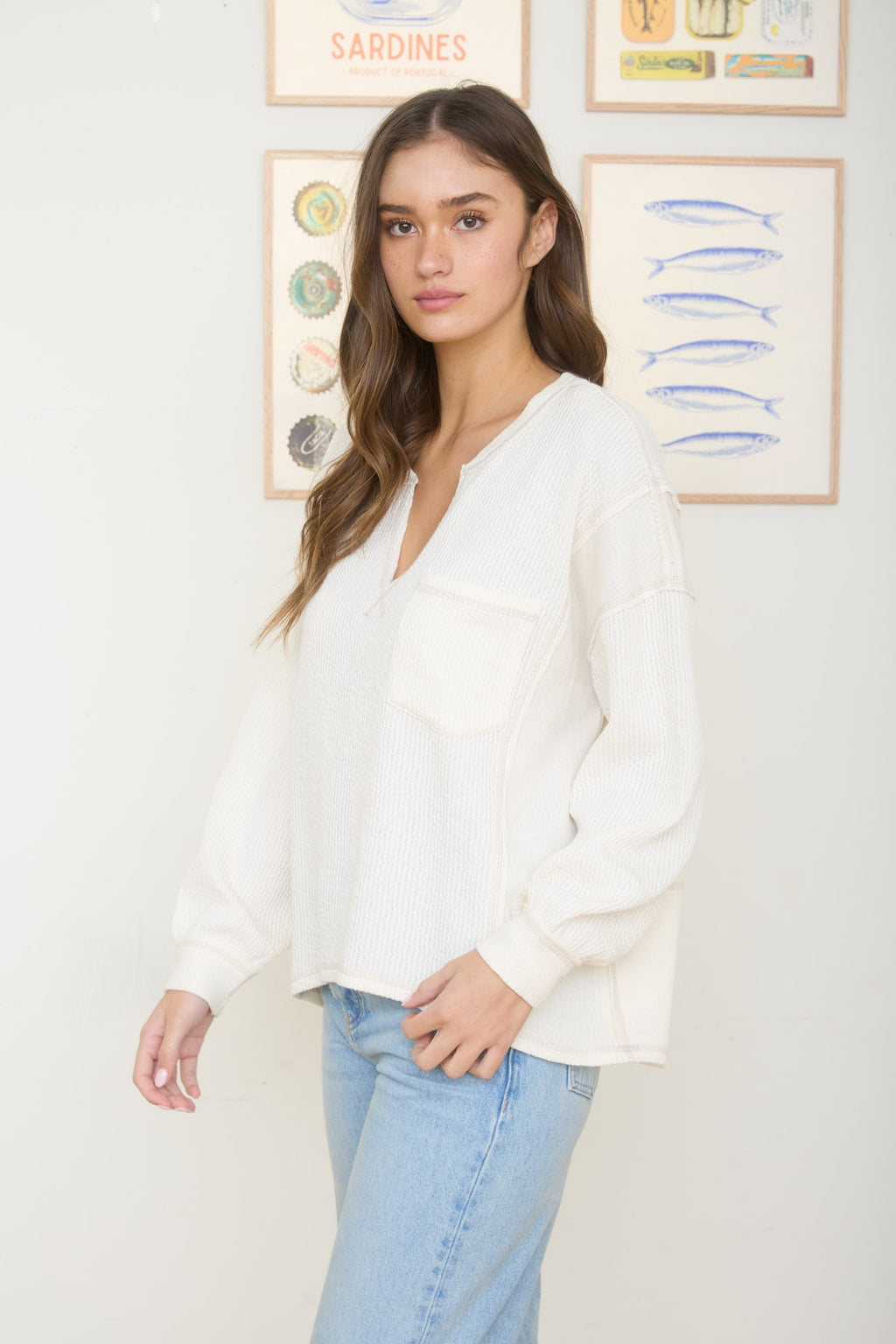 LONG SLEEVE TOP MOCHA