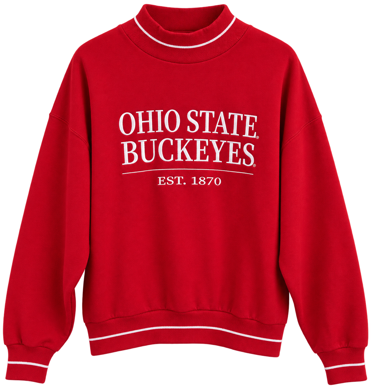 Ohio State University Mock Neck Sweatshirt
