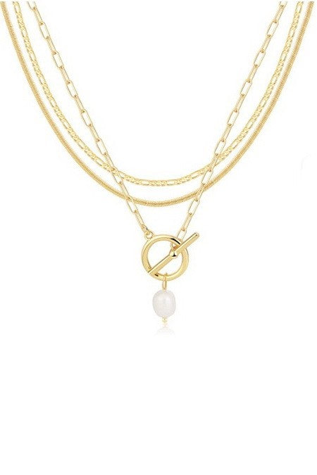 18k Stainless Steel Tarnish Free Layered Necklace