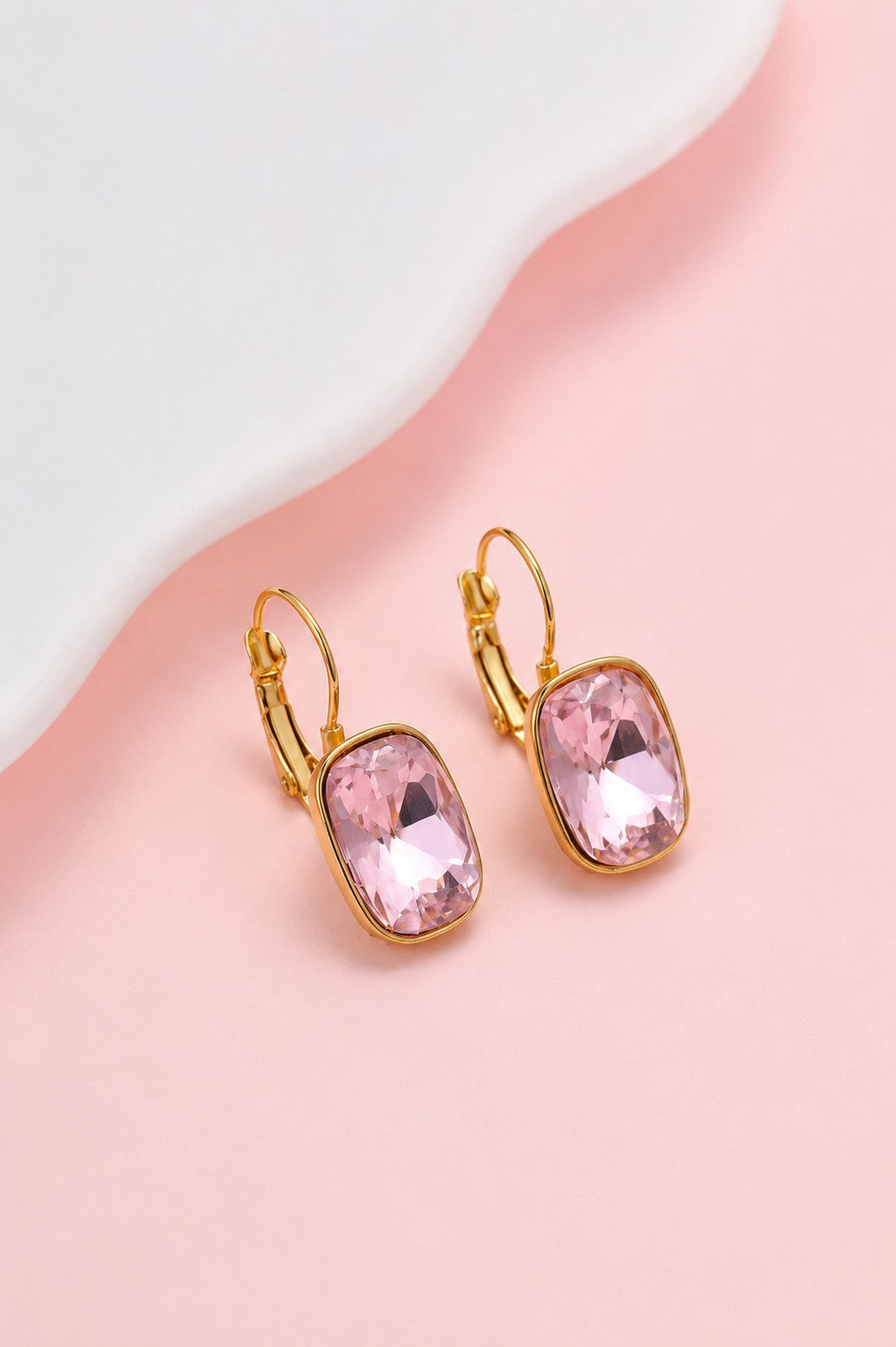 Stainless Steel Tarnish-Free Rhinestone Earrings