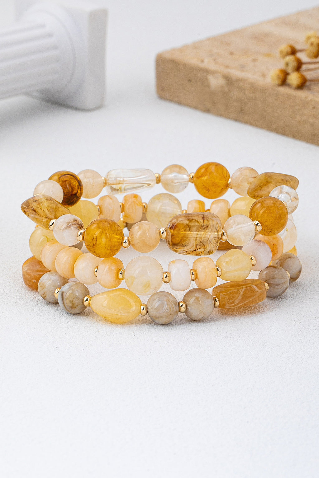 Boho Multi-color Beaded Bracelet Set